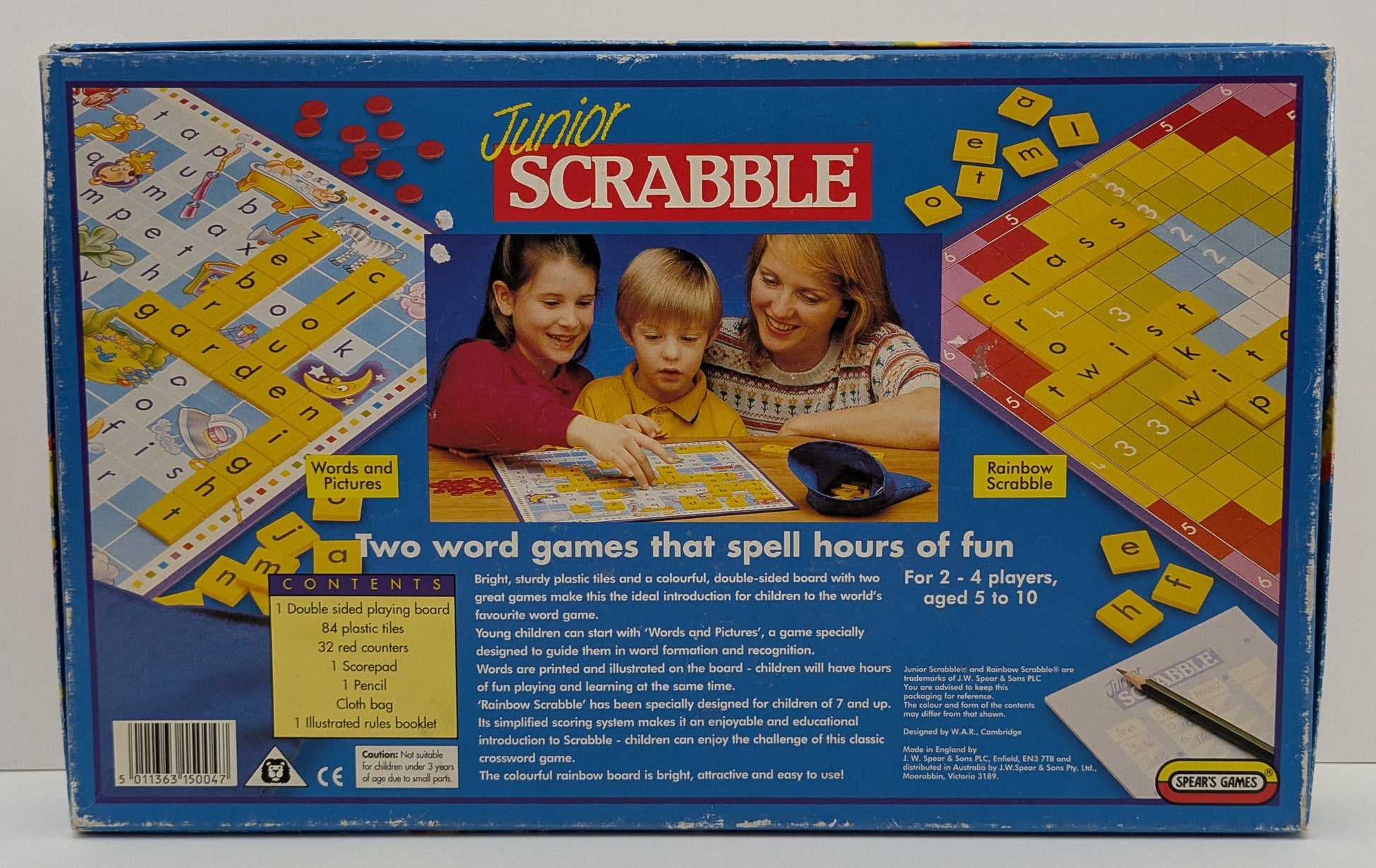 Scrabble Junior (1994) offers two game levels so children can grow as they play.