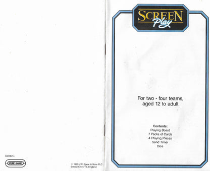 Screen Play (1990) Instructions – Official Gameplay Guide