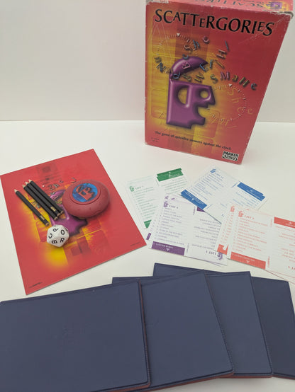 Test your quick thinking with Scattergories (2003) – the classic game where creative answers win!