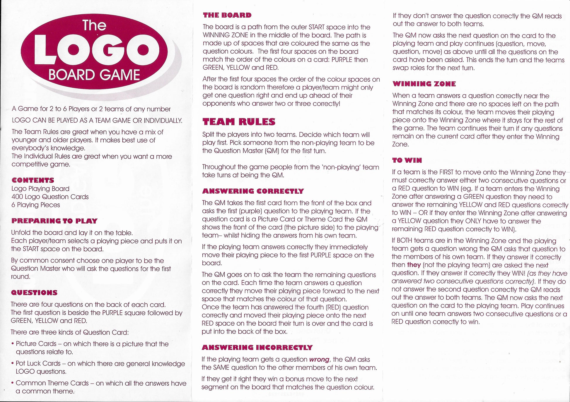 The Logo Board Game (2009) is one of those games that gets everyone playing – and everyone laughing.