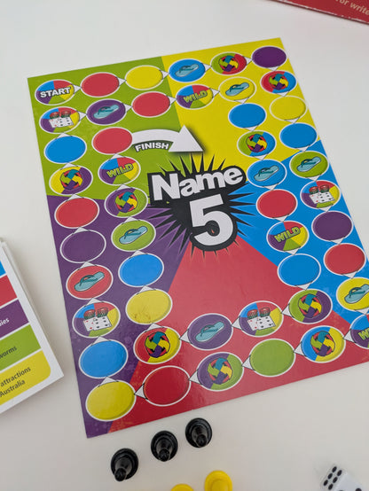 Think fast and shout louder in Name 5 (2013), a party game that gets everyone involved.