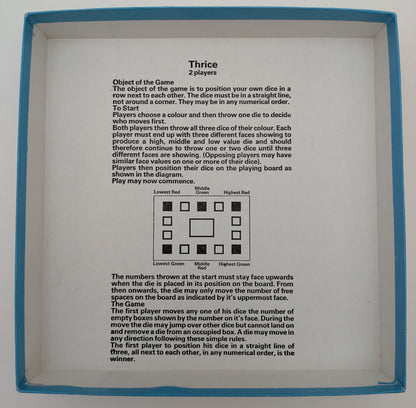 Thrice (1985) is perfect for quick-thinking players who love a good brain battle.