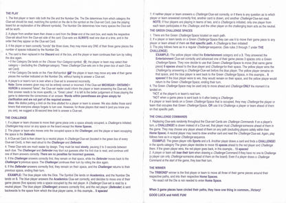 Tribond (1999) Official Rules For Playing the Classic Trivia Game
