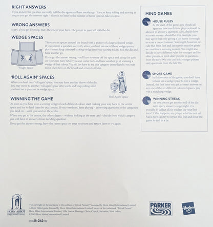 Trivial Pursuit 90s (2005) Instructions – Step Into the World of 90s Trivia