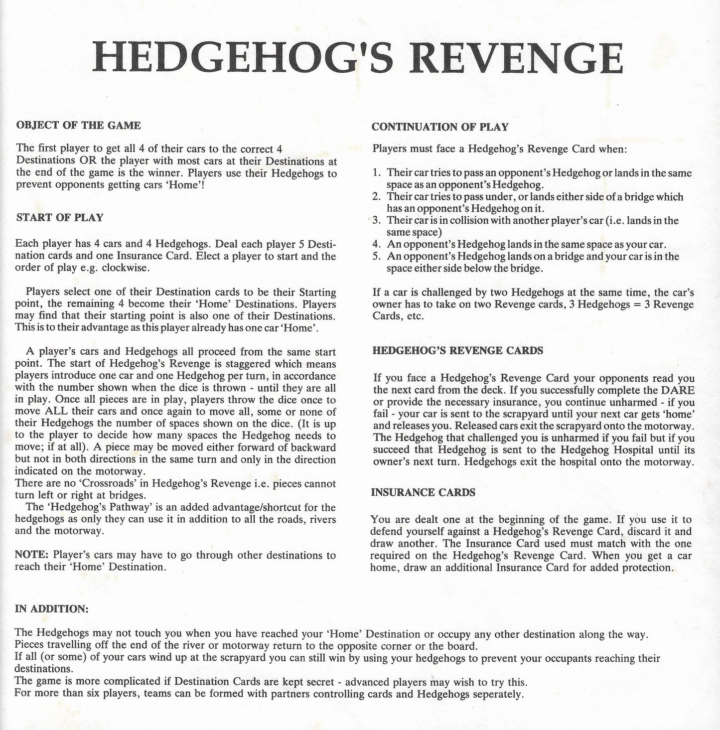 Unleash hedgehog chaos and send your mates to the scrapyard in Hedgehog’s Revenge (1980).