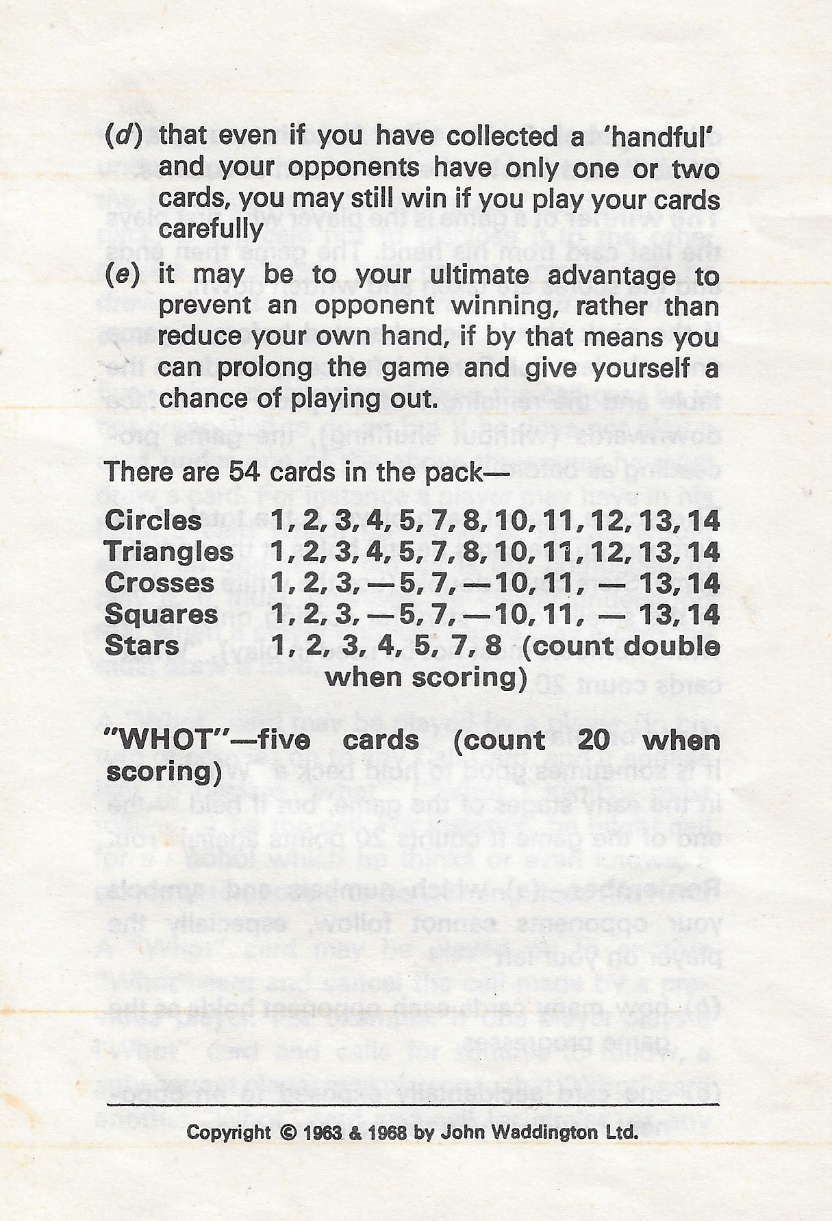 Whot (1963) Still Feels Fresh Today With Its Simple but Competitive Gameplay