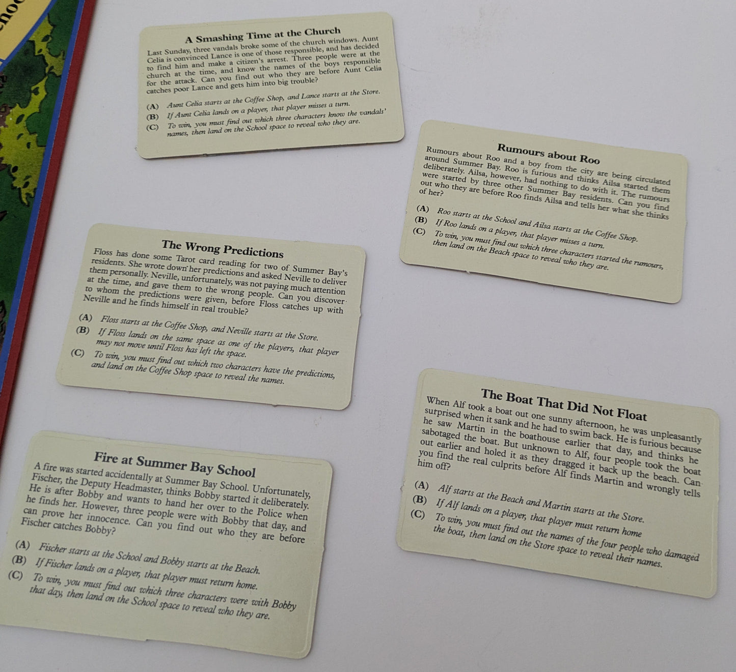 With story cards, twists and clues, Home and Away (1989) is packed with soap-fuelled suspense.