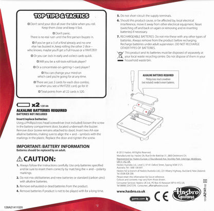 World Series of Yahtzee (2012) rules describe how the winner is decided by total points.