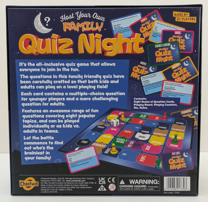 You don’t need to be a quiz whizz to enjoy Family Quiz Night (2023) – just bring your best guesses and have fun.