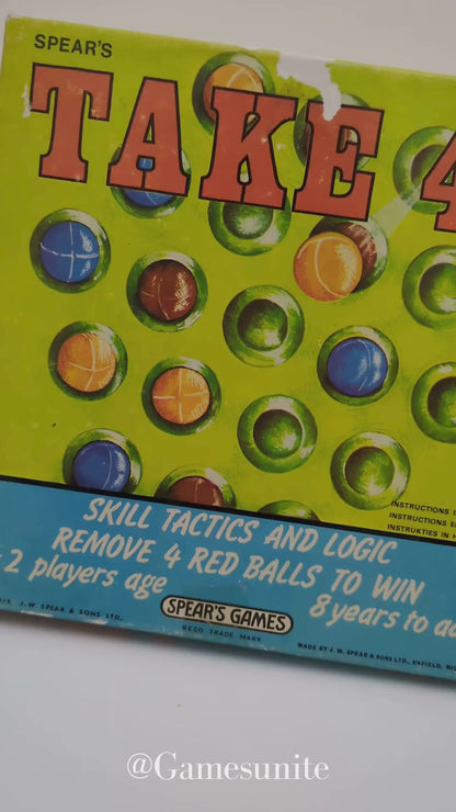 Test your tactical skills with Take 4, a timeless classic from 1970!