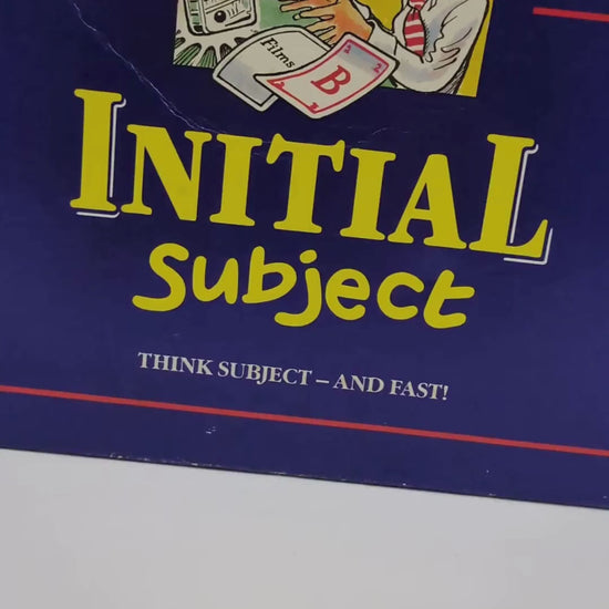 Initial Subject (1989) - A Vintage Word Game for Quick Thinkers